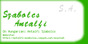 szabolcs antalfi business card